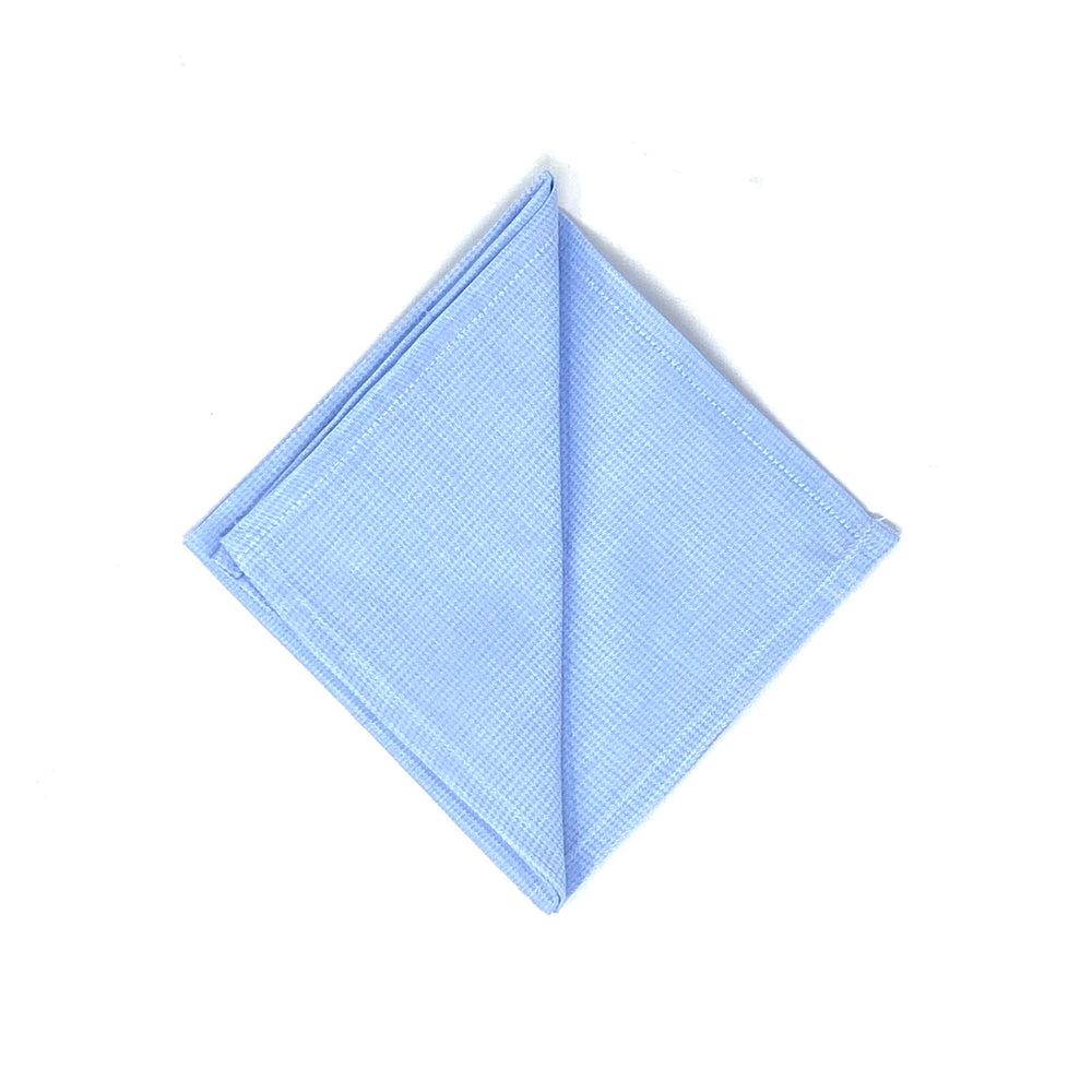 Light Blue Micro-Checked Cotton Shirt