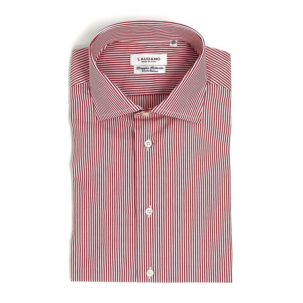 Red Striped Cotton Shirt